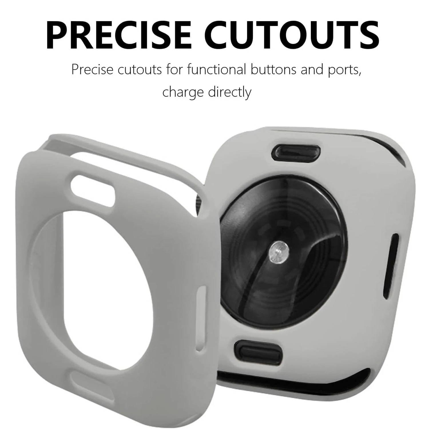 Soft Silicone Case For Apple Watch Series 11/10/9/8/7/6/5 42mm 46mm 40 44mm Protection Shell smartwatch Cover iWatch 9 45mm 41mm