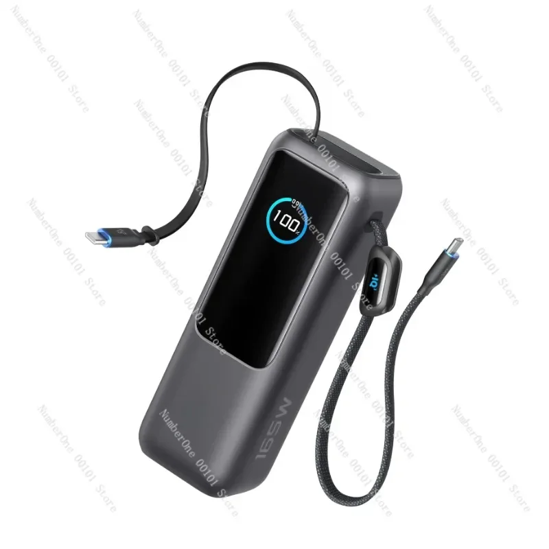 

Сверхбыстрое портативное зарядное устройство Anker Power Bank емкостью 25 000 мАч, 165 Вт для двух ноутбуков, аккумулятор для быстрой зарядки со встроенными кабелями и кабелями