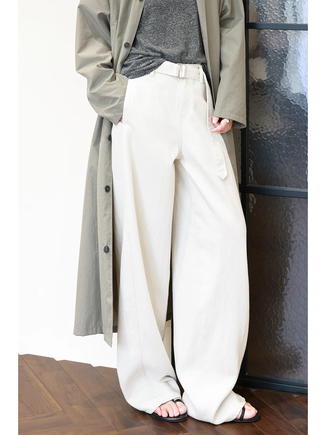 

Женские свободные брюки с широкими штанинами, высокой талией, прямого кроя, из льна и хлопка, с 3D-пошивом, для пышных форм, длинные, повседневные