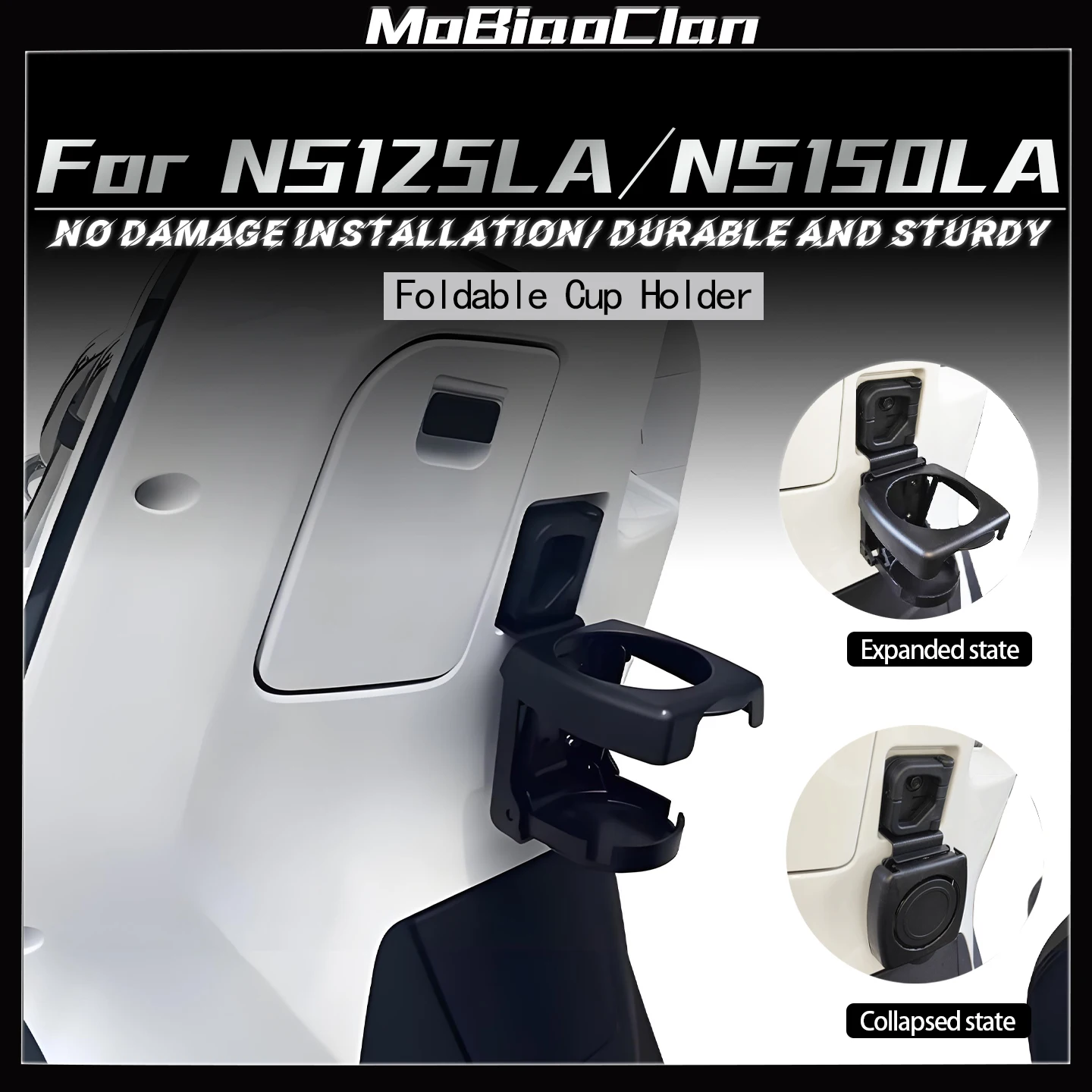 

For HONDA NS150LA NS125LA Folding Car cup holder Black Drink Holder Multifunctional Drink Holder Car Cup Motorcycle cup holder