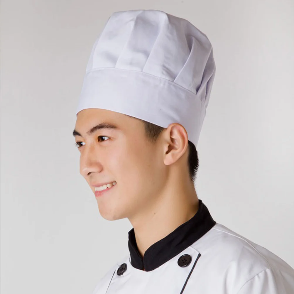 Chapeau de Chef, 2 pièces, casquette de travail pour la cuisson des aliments, accessoire réglable, coussin de restauration