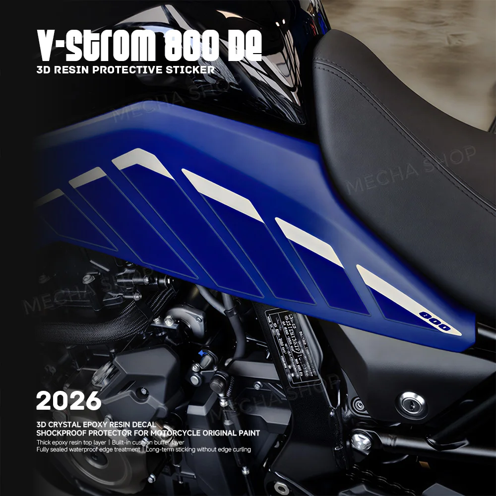 Motorcycle Accessories Side Under Tank Decal Kit 3D Stickers For V-Strom 800 DE 2023-2026