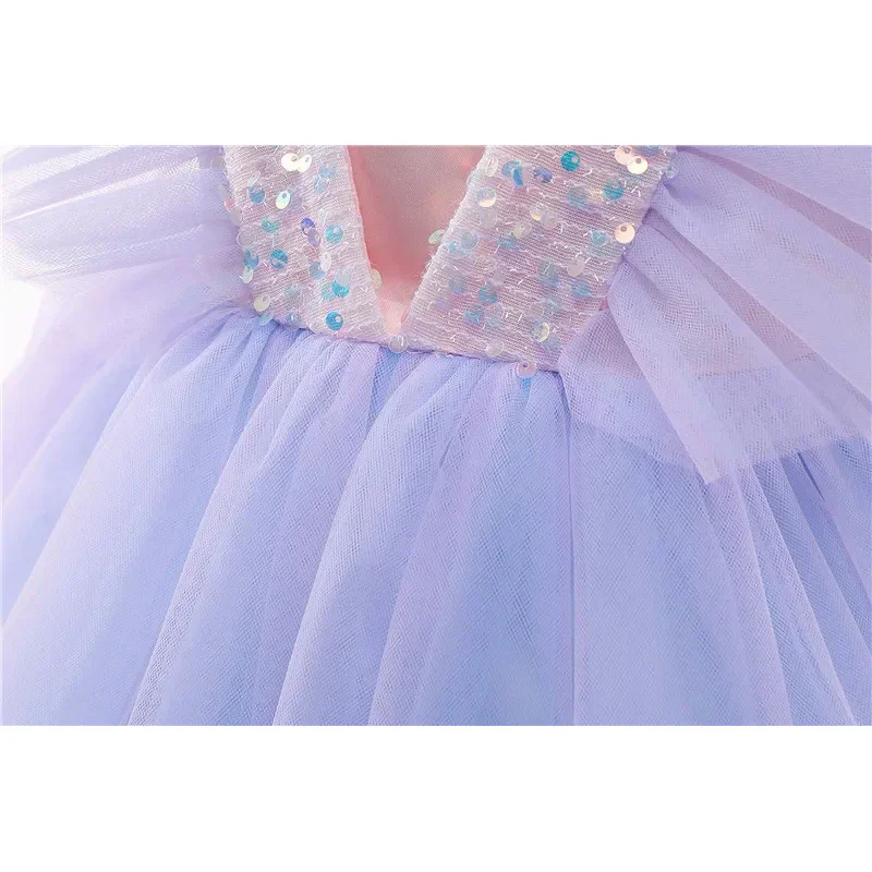 Robe de princesse en dentelle pour filles, robe de Rhélégante pour enfants, robe de soirée d'anniversaire, décontracté, été, taille 3-8T a2