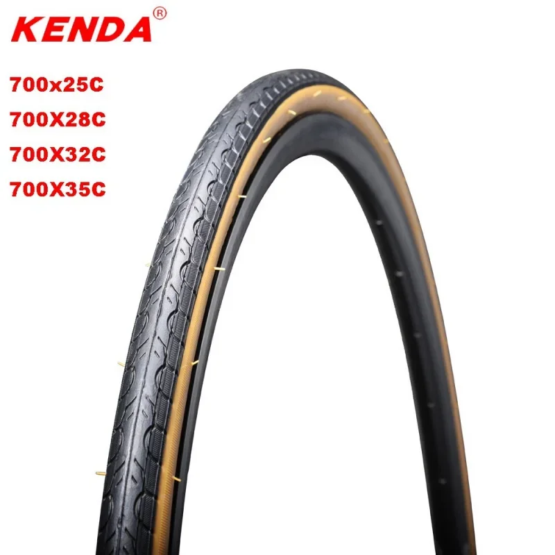 Kenda bicycle pull 700C 700x25C 700x28C 700X32C 700x35C road bike tires 700er wire bead ultralight yellow side tyre low resist