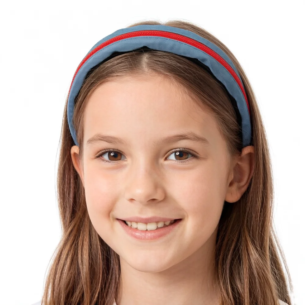 

001D Denim With Zipper Style Flat HAIRBand Large Hair Clip Baby Mini clip Fashion Hair Accessories HAIRBAND