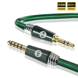 4.4 To 3.5 Aux Cable 4.4mm TRRS To 3.5mm TRS Headphone DAC Adapter Balanced Audio Cable for Sony Amplifier Speaker