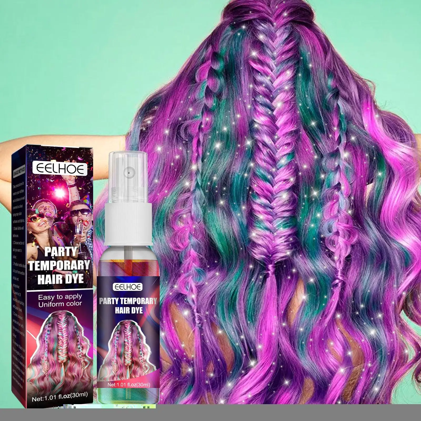 5 Stuks 30Ml Party Tijdelijke Haarverf Snelle Kleur Cosplay Carnaval Vloeibare Spray Hair Styling Langdurige Haarverf Haarverf Kunst