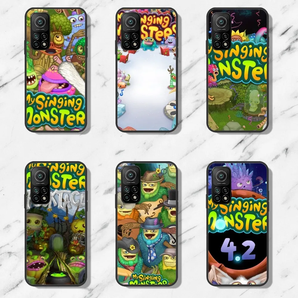 My S-Singing M-Monsters Phone Case For Samsung Galaxy S21 S22 S23 S24 Ultra S20 Lite S30 Note Black Shell