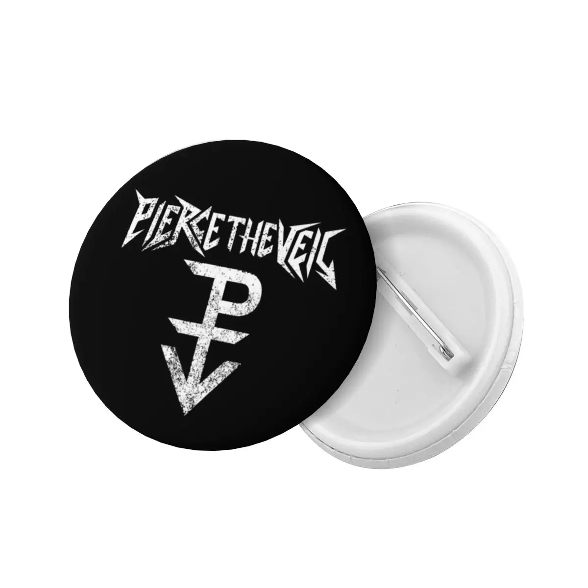 Music Rock Band Pierce Veil Logo Pin Back Buttons Custom Brooch Badge for Jeans Pinback Birthday Gift