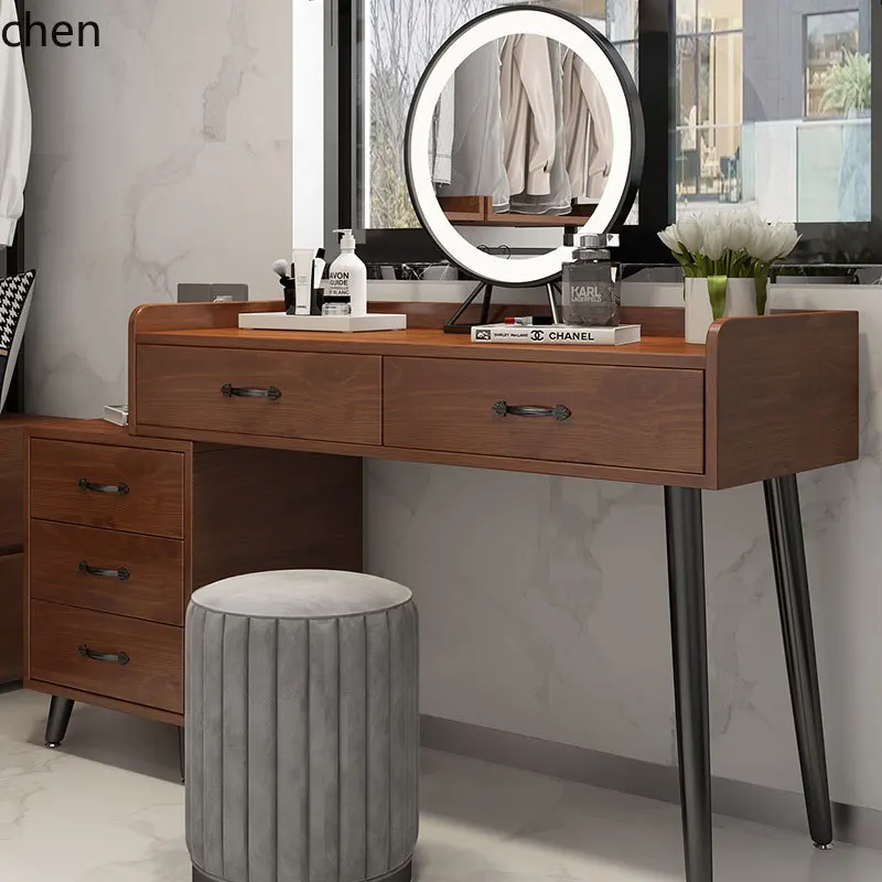 ZML solid wood dresser storage cabinet integrated bedroom modern simple makeup table