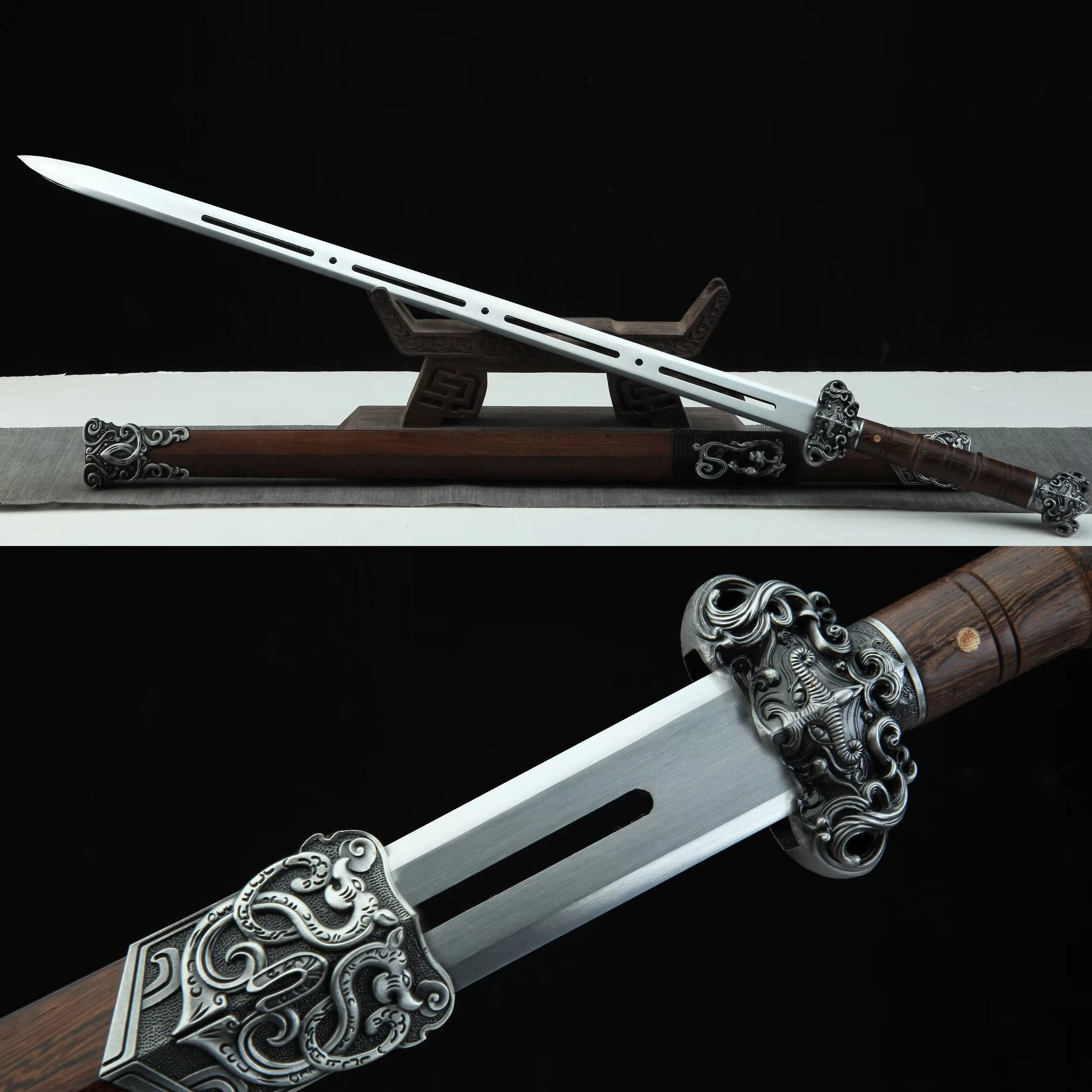 Chinese Kung Fu martial arts Samurai Sword Hollow high-carbon steel Extremely sharp katana Gift of the ninja knight Beautiful