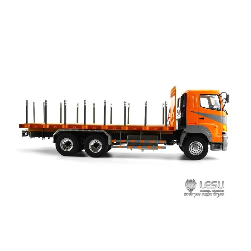 LESU 1/14 RC Model 6x4 Flatbed Lorry Trailer Tractor Truck Metal Chassis Outdoor Toys TH02556