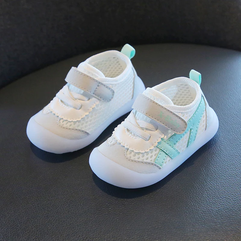 Baby Boys Girls Breathable Mesh Baby Walking Shoes Jelly Soft Bottom Casual Shoes