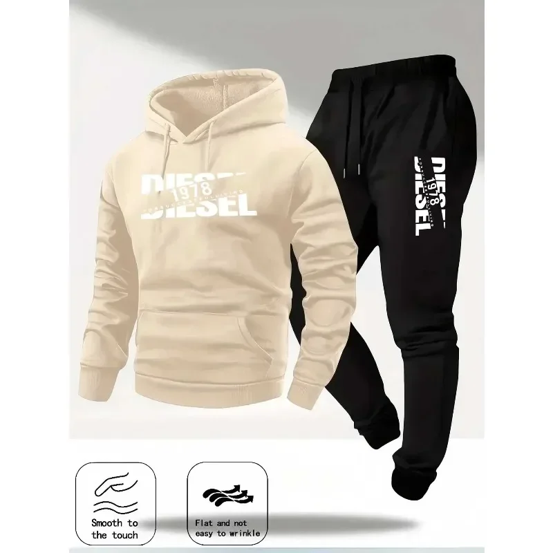 Autunno e inverno nuova felpa con cappuccio abbigliamento sportivo moda sportiva felpa con cappuccio felpa casual e pantaloni due in uno