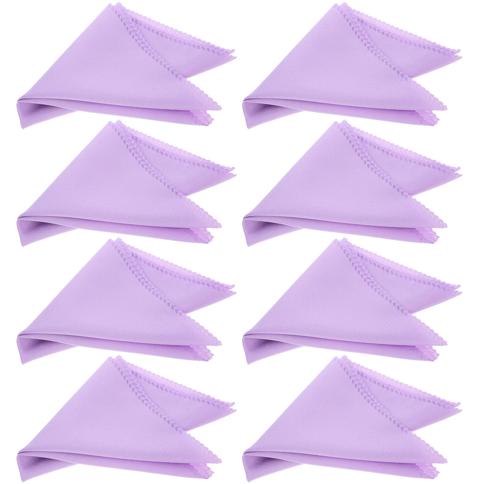 

10Pcs Solid Color Napkins Cloth Reusable Dinner Table Napkins for Party Wedding Buffet Decor Lightweight Polyester Serviette