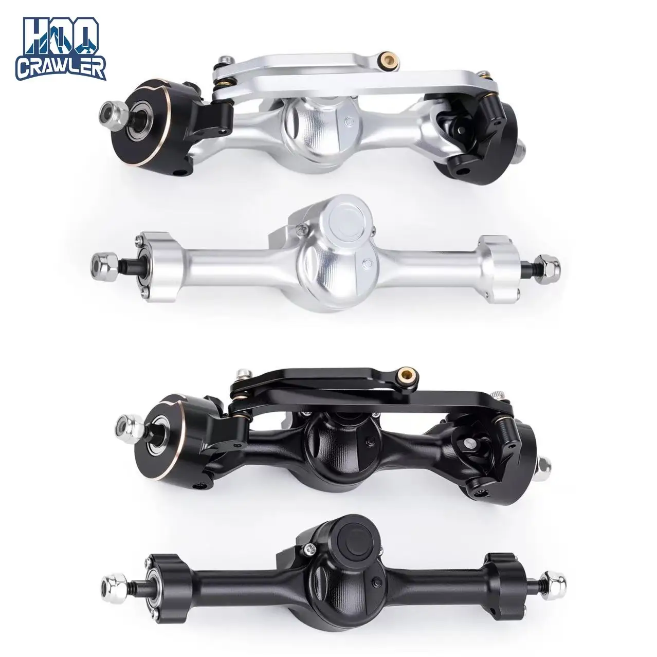 

Heavy Duty Aluminum Front And Rear Axle with Steering Knuckles Set for 1/30 RC Crawler SCX30 Bronco Wrangler K10 Upgrade Parts