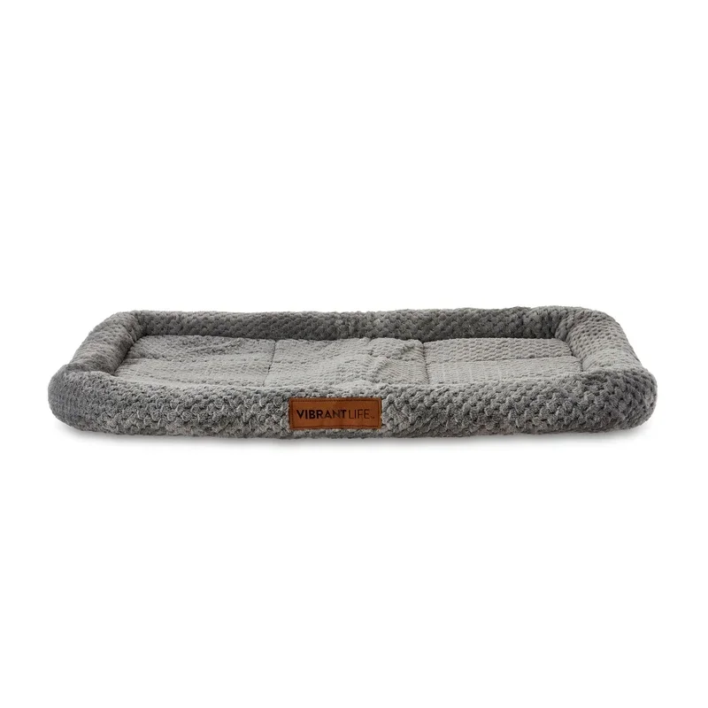 Alfombrilla acogedora para caja de perros, soporte acolchado reforzado de espuma de felpa, cama lavable para mascotas, se adapta a caja de 30 pulgadas