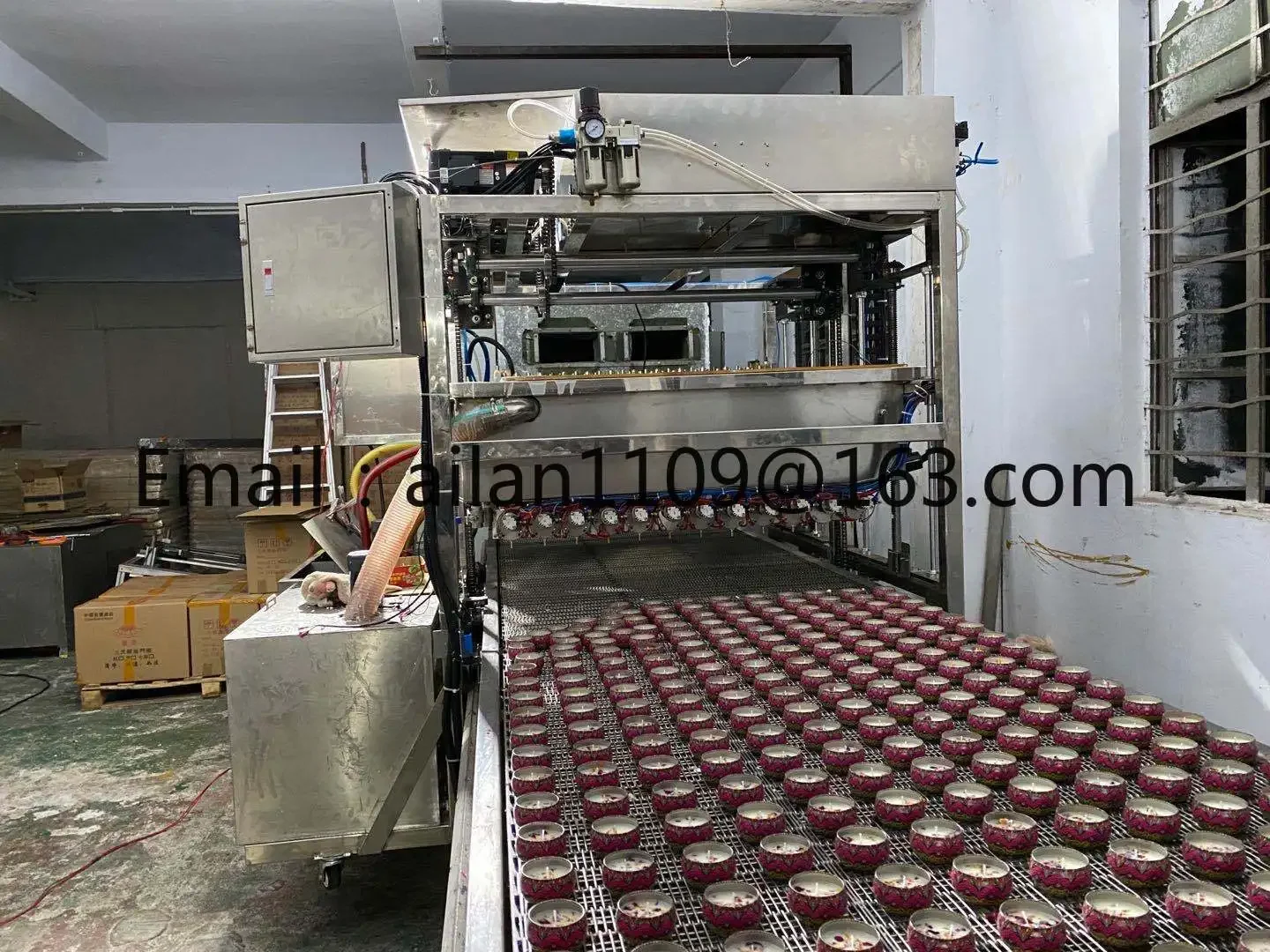 Full Automatic Candle Filling  Production Line 12 Nozzles 60 Meters Conveyor Belt Labeling Machine 5 Ton A Day Candle Making