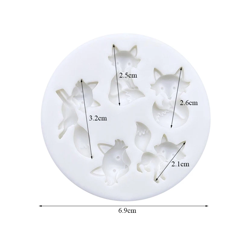 Fuchs Silikon Kuchen Backform Sugar craft Schokolade Cupcake Harz Werkzeuge Fondant Kuchen Dekorations werkzeuge – Detail 5
