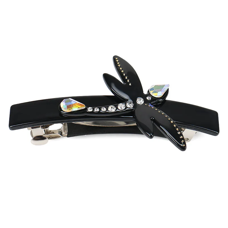 エレガントなパリ風フレンチスタイルのヘアバレッタ-女性・女の子向け-手作りの蝶のヘアジュエリー飾り-アクセサリー-ビジネス向け