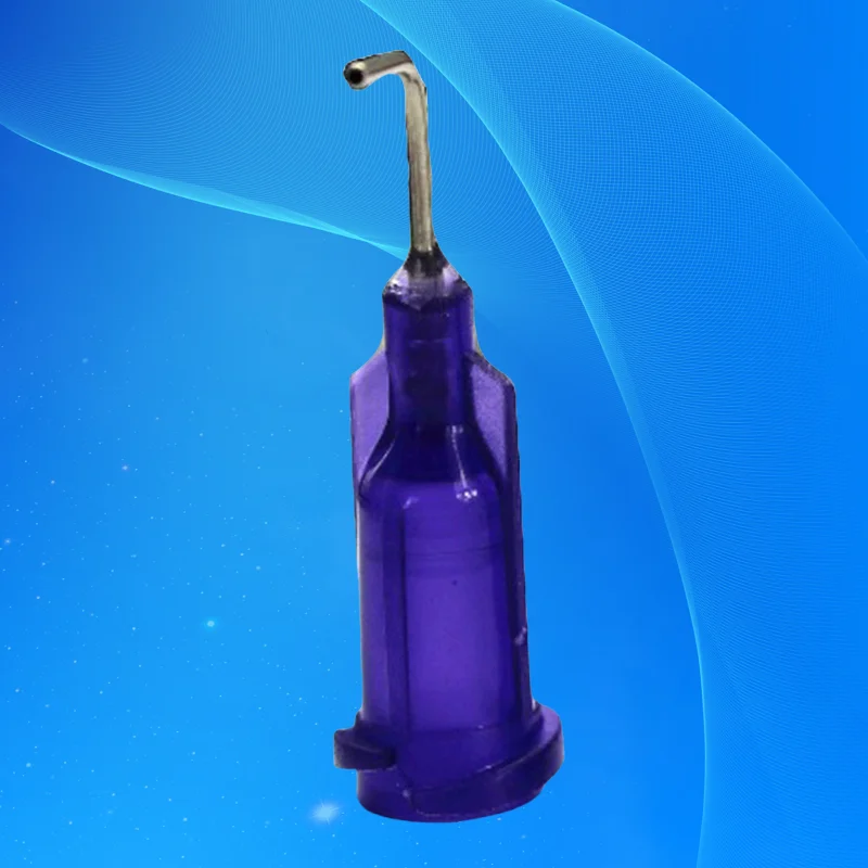 

‌ Фиолетовый 21G 90 ° Игла изогнутая 0,5 дюйма | Тупый кончик для УФ-смолы и дизайна ногтей Бесплатная доставка ‌