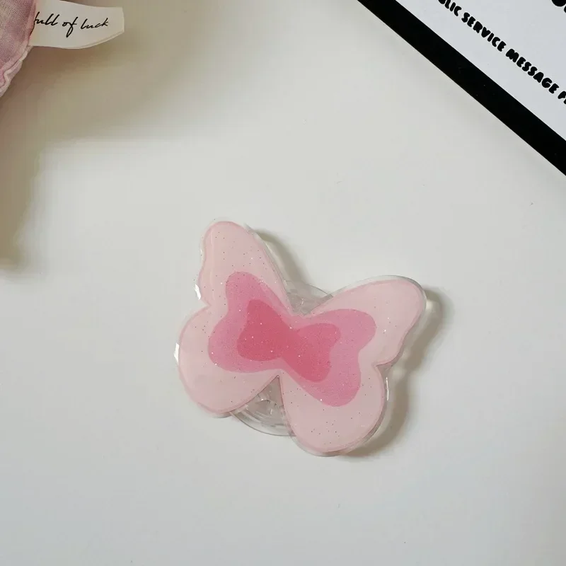 Braket Kupu-kupu Impian Pegangan Ponsel Tok Griptok Cincin Penyangga Ponsel Aksesori Universal Penyangga Ponsel Ikatan Simpul Indah