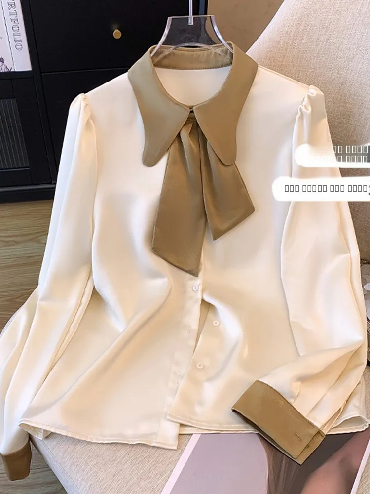 

Шелковый длинный жакет Color Blo, женский, весна-осень-зима 2026, новый, универсальный, для повседневной носки...