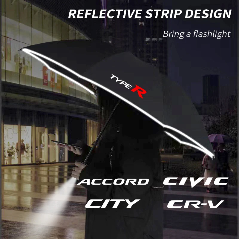 For Honda TYPE R Accord Civic HRV CRV Pilot Car Automatic Folding Sun Protection Umbrella Reflective Sunshade Auto Accessories