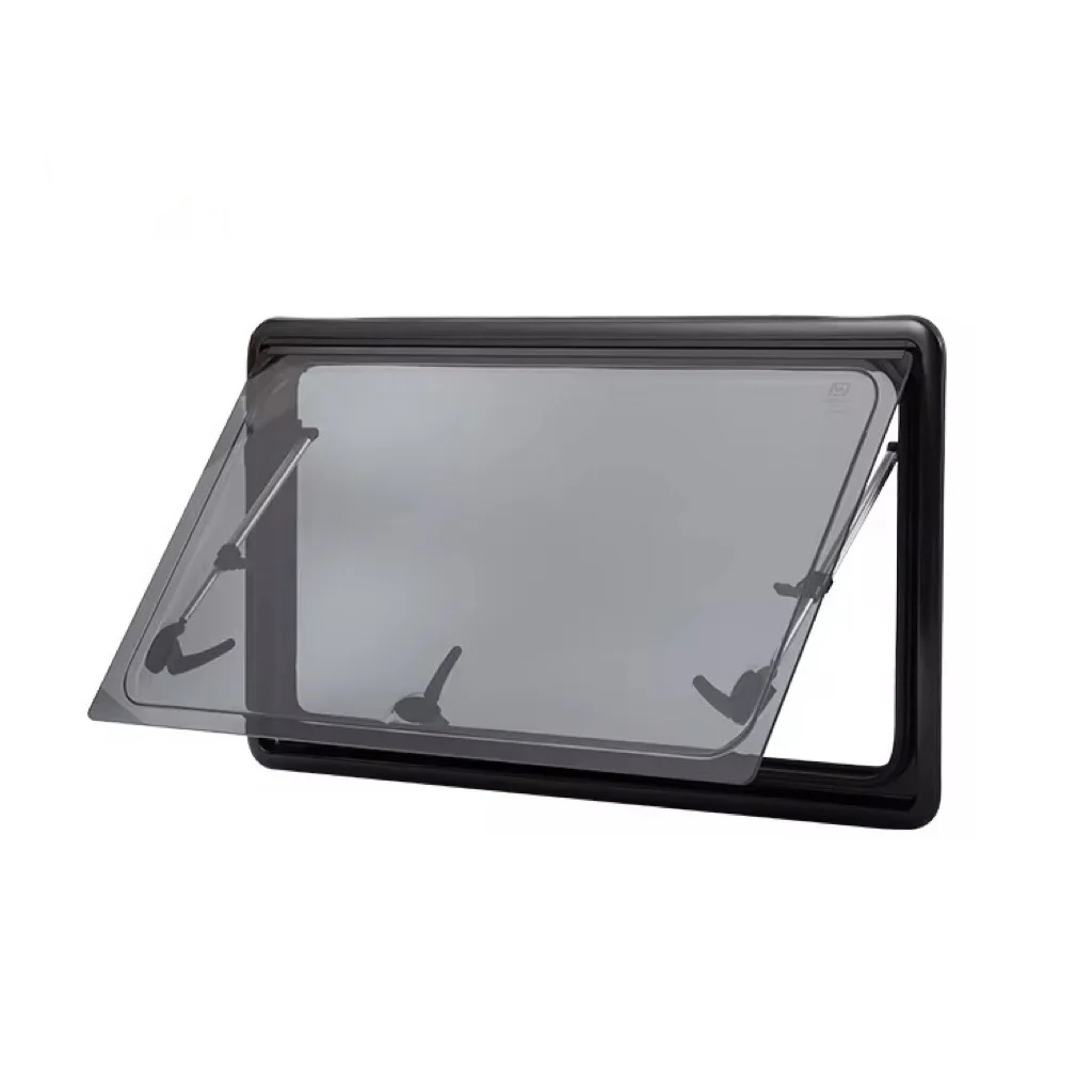 RV Window Acrylic Double-layer External Push Window Trailer Hanging Thermal Insulation Glass Modified Window Opening