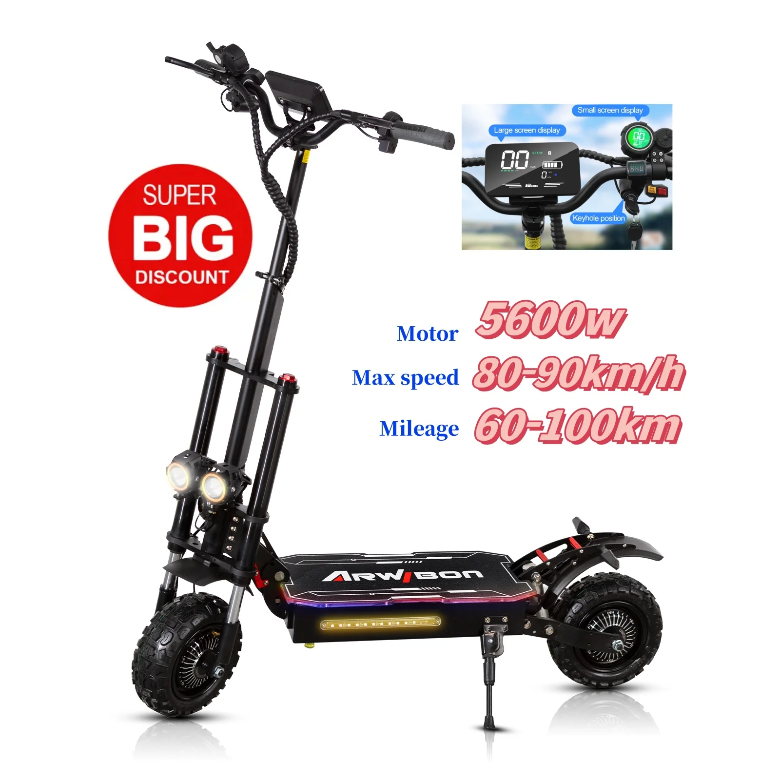 

STLF Advanced / Stock 3-7 Days Fast Delivery 5600w Dual Motor Electric Scooter off Road Patinete Electrico De Scooter Electrique