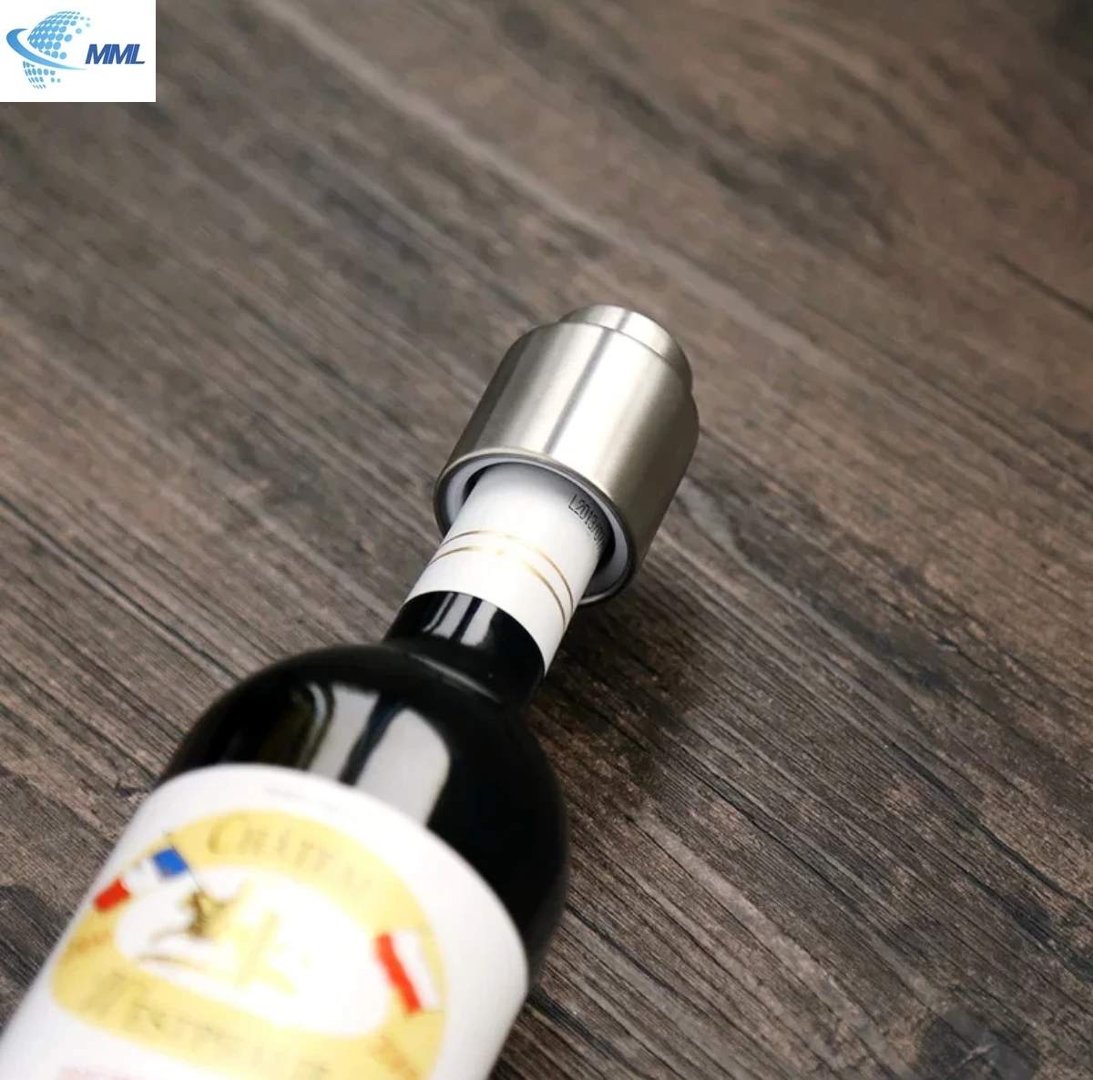 Stainless Steel Vacuum Wine Cork Wine Preservation Cork Vacuum Pump Cork Long-lasting Freshness
