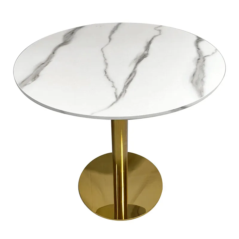 

Commercial Furniture Cheap Dinner Wooden Marble Coffee Kitchen Dining Metal Wood Restaurant Table for Restaurant