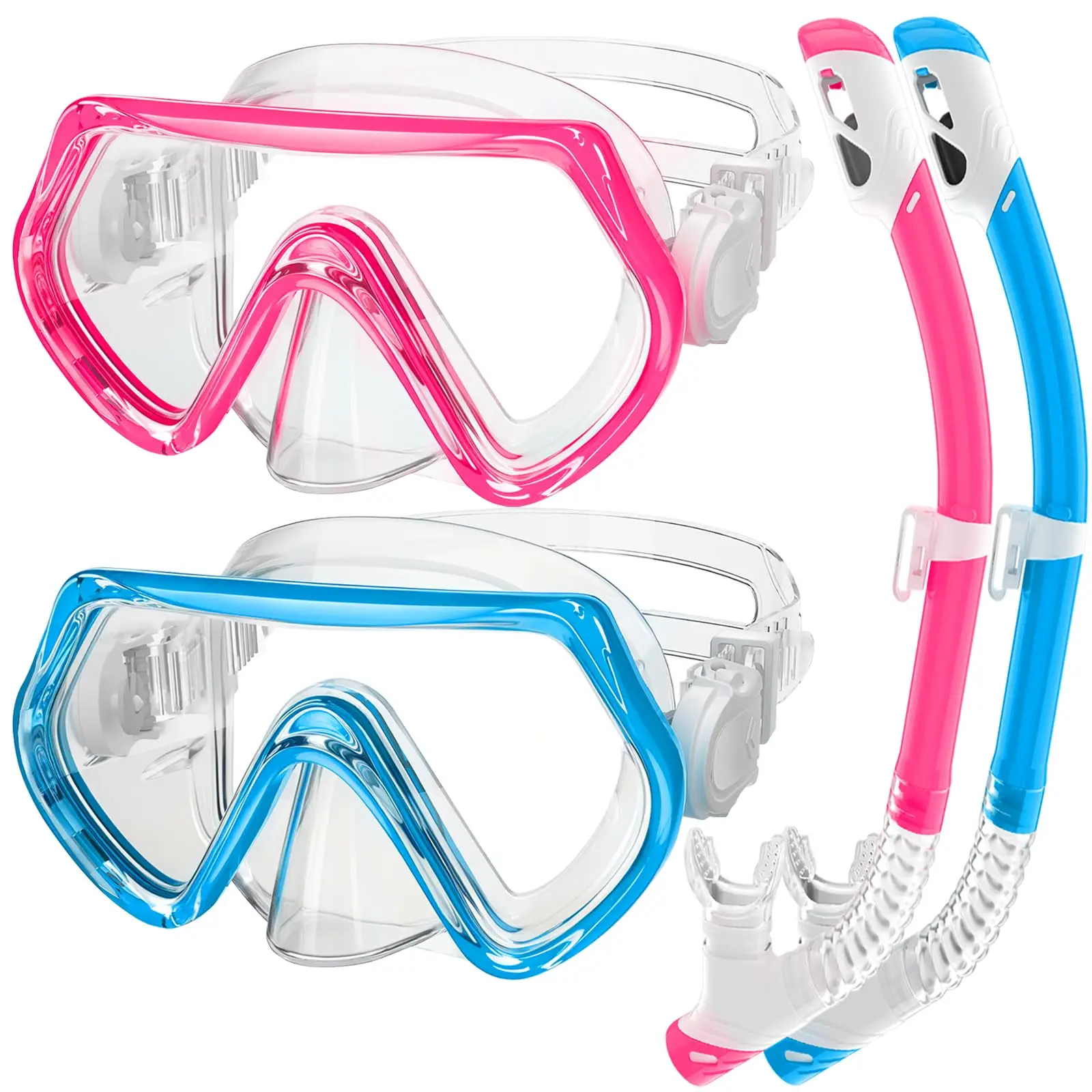 

Снаряжение для подводного плавания для детей, детский набор для подводного плавания для детей от 3 до 12 лет, противотуманная маска для дайвинга и комбинированный набор для подводного плавания с сухим верхом