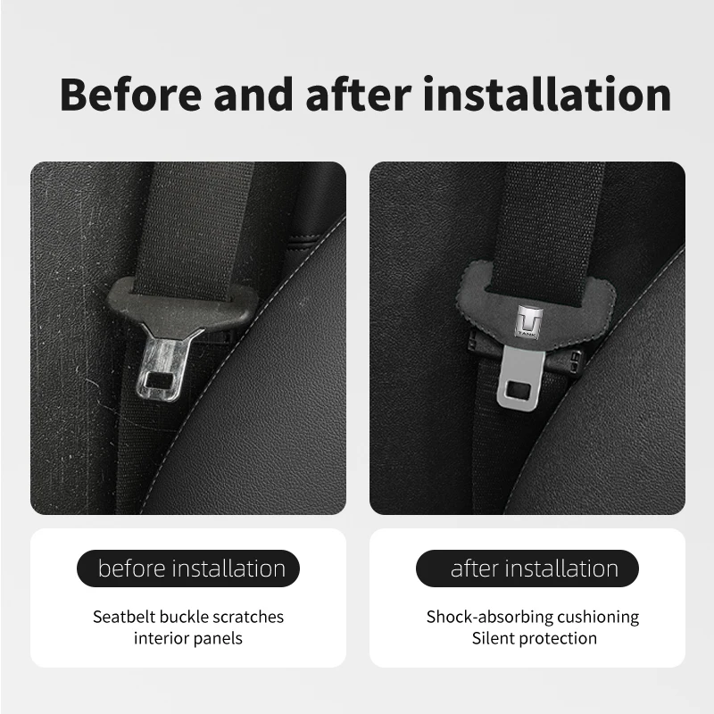 Suede Car Seat Belt Buckle Protector Clip Anti-collision Cover For TANK For Great Wall GWM WEY 2021 Tank New 300 500