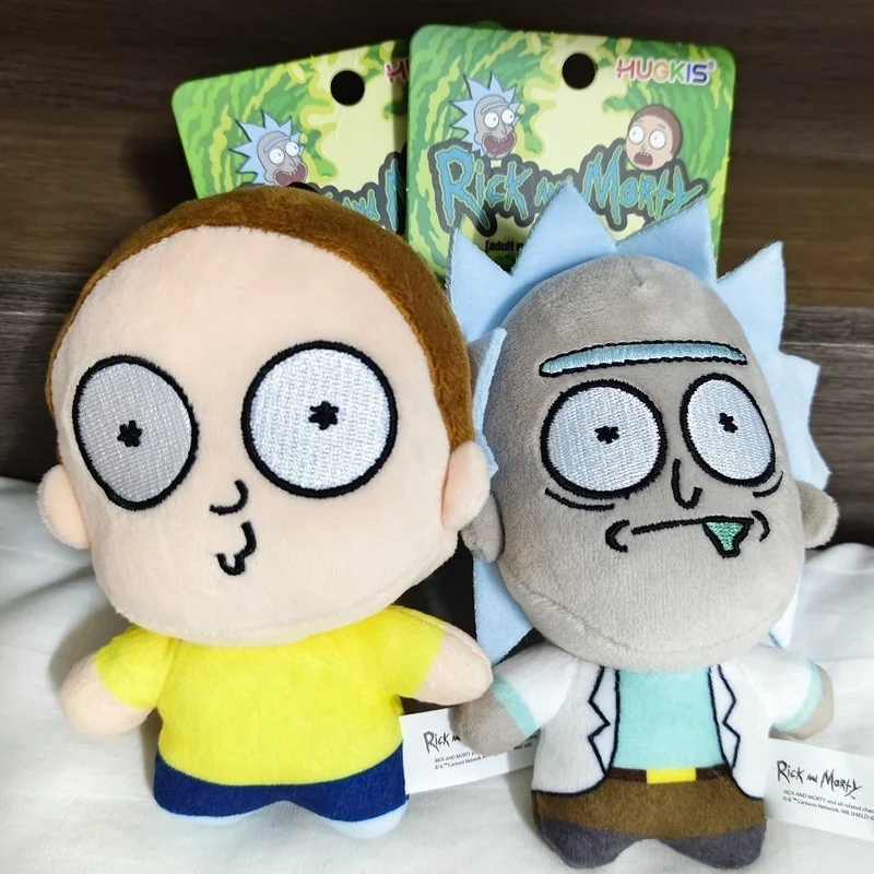 HUGKIS Ufficiale Rick And Morty Portachiavi Peluche Ciondolo Giocattoli di Tendenza Charm per Borsa Zaino Bambola Ornamento Regali da Collezione
