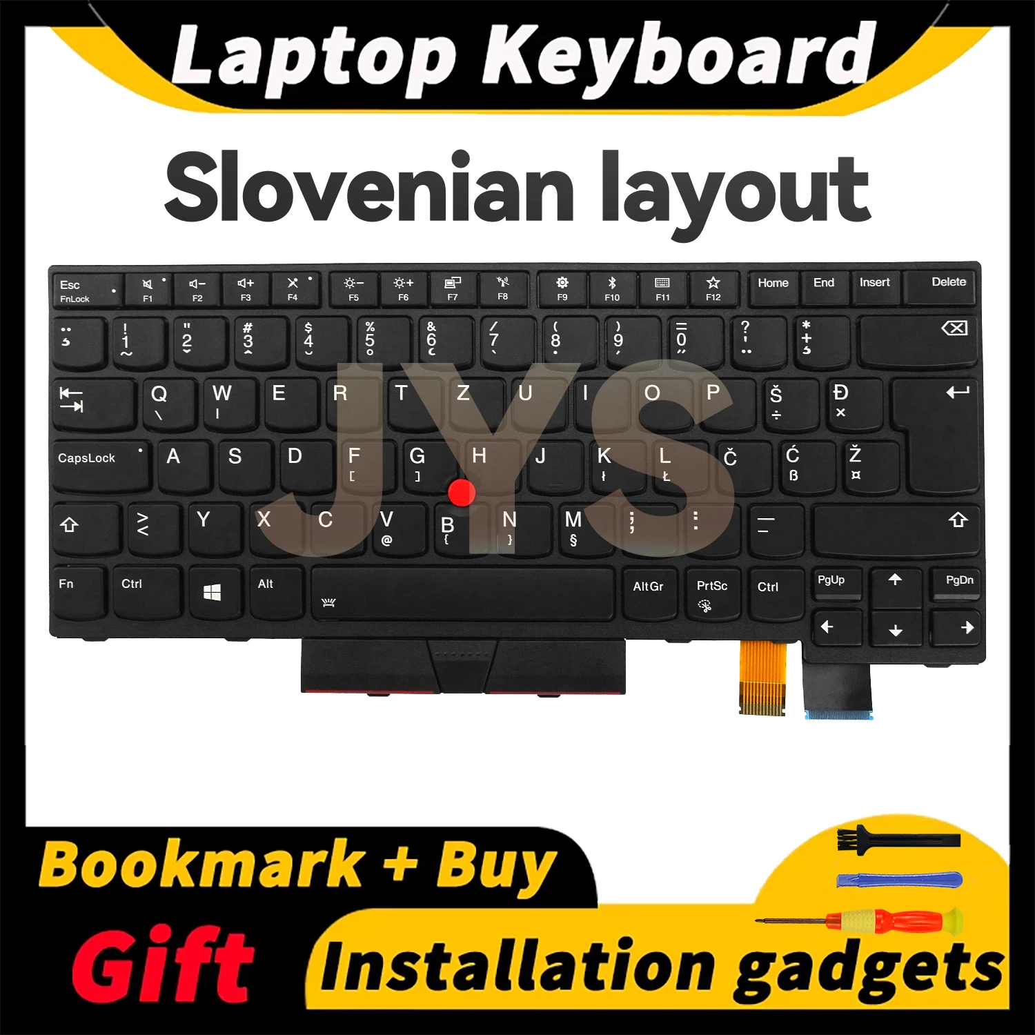 

For Lenovo ThinkPad T470/T480/A475/A485 laptop keyboard with backlight Slovenian layout keyboards internal 01AX512 01AX594