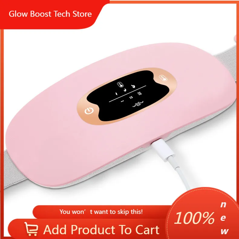 

NYSmart Library Women Period Cramp Massage Wireless Menstrual Heating Pad Abdominal Massager Impulse Period Pain Relief Device W