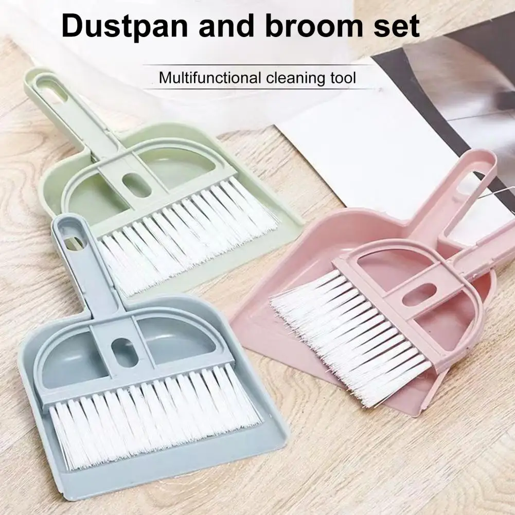 Mini Broom Dustpan Set with Hanging Hole Soft Bristle Cleaning Tools Hamster Small Pet Small Cage Cleaner Rabbit Pooper Scooper