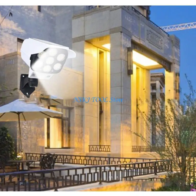 L8RC Waterproof Wall Lamp Dummy Camera Solar Garden Street Lights with Remote Control