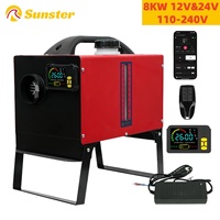 8KW 12V 24V 220V Portable Auxiliary All In One Diesel Heater LCD &APP Control for Camping RVs Similar Websato Heating Fan