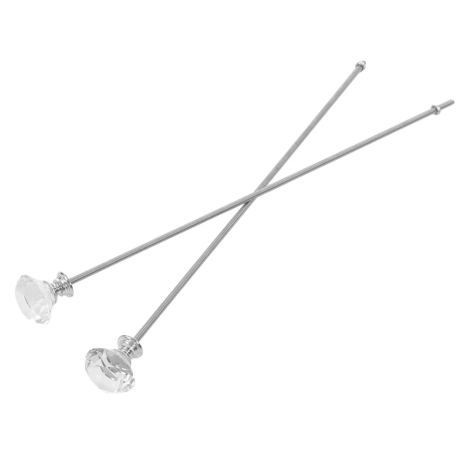 Fairy Wand Garden Stakes 2 Pack Crystal Topper Metal Plant Support Rods for Orchid Flowerpots Indoor Outdoor