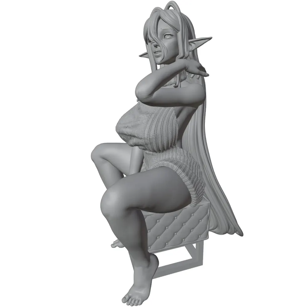75mm-250mm NSFW  Sexy Girl Resin Model Kits GK Miniature 3D Printed Gray Model Figurine DIY Doll Model Unassembled And Unpainted view 3
