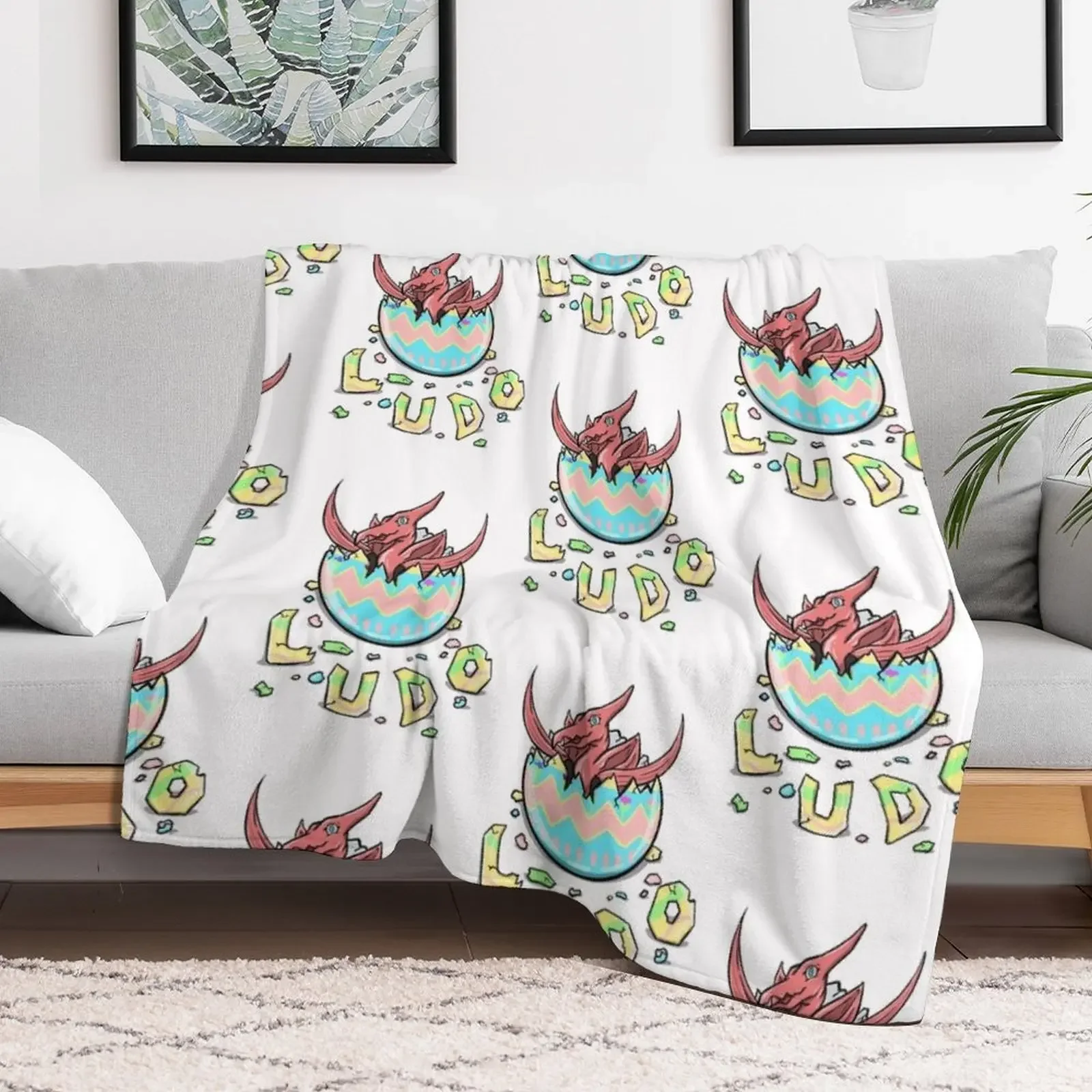 LUDO Rock Band Easter Pterodactyl Baby Throw Blanket