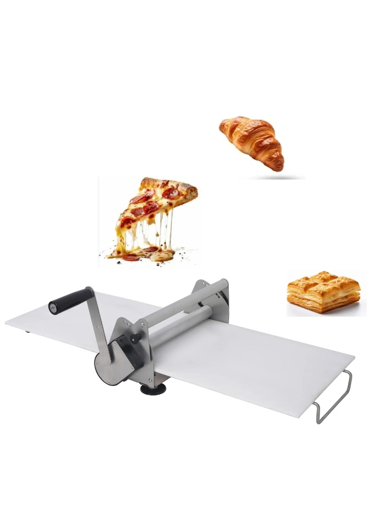Home Use Small Croissant Pastry Dough Sheeter  a Bakery Croissant Hand Top Small Manual Dough Sheeter Roller Machine