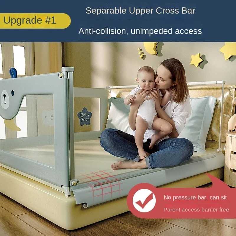 1 pz barriera per letto di sicurezza per bambini protezione per binario per letto per bambini ringhiera di sicurezza barriera per letto per bambini recinzione sollevabile binario per letto box per bambini