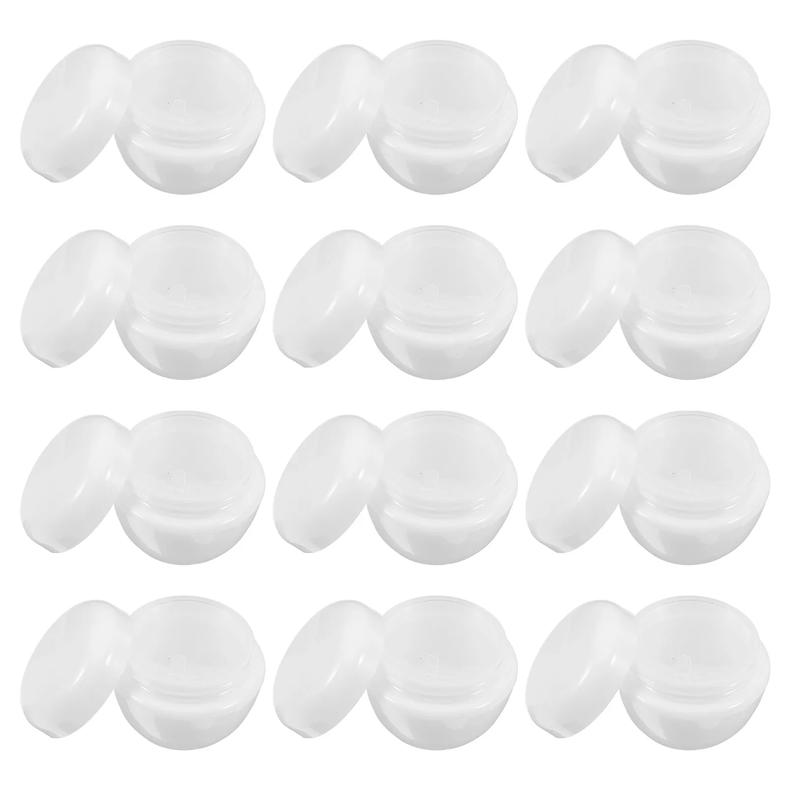 

12pcs 30G Empty Refillable Cream Containers For Face Moisturizer Travel Makeup Lotion Sample Jar Lightweight Leakproof