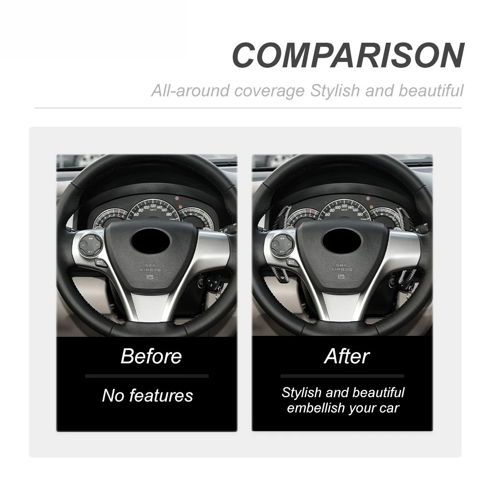 For Toyota Corolla 2014-2018 Camry 2012-2016 Steering Wheel Paddle Shifters ABS Gear Shift Extensions Interior Accessories Styli