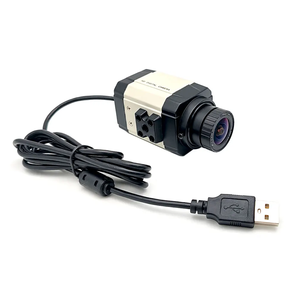 

Wide Angle 2K HD PC Webcam 30fps High Speed Video Live Computer USB Mini Camera 140 Degree CS 2.1mm Lens Metal Body Drive Free