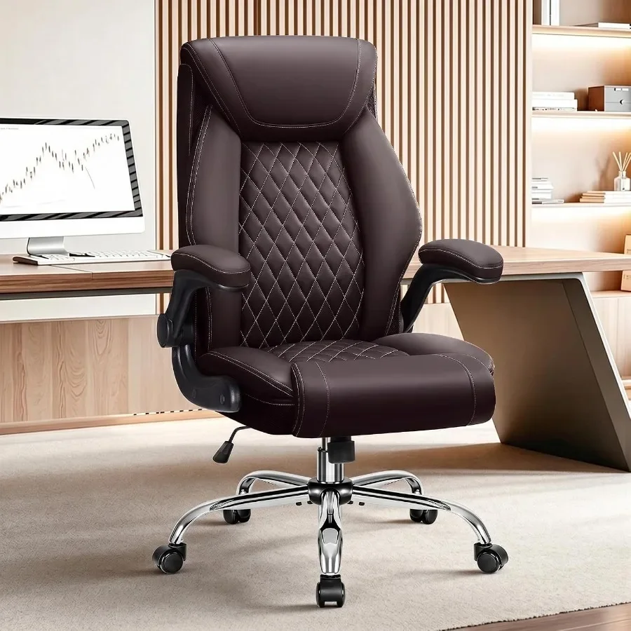 Executive Office Chair for Professional Workspaces, Premium Mesh Back with Black Fabric Seat, Ergonomic Lumbar Support and Flip