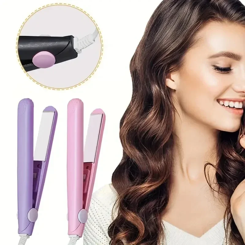 

Mini Fast Heating Hair Straightener Colorful plywood Bang clip Dual-use for Curly and Straight Hair